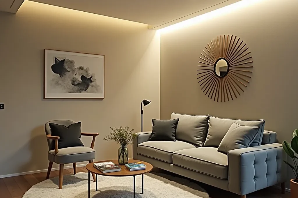 Vue aérienne minimaliste d'un chalet isolé dans un paysage enneigé